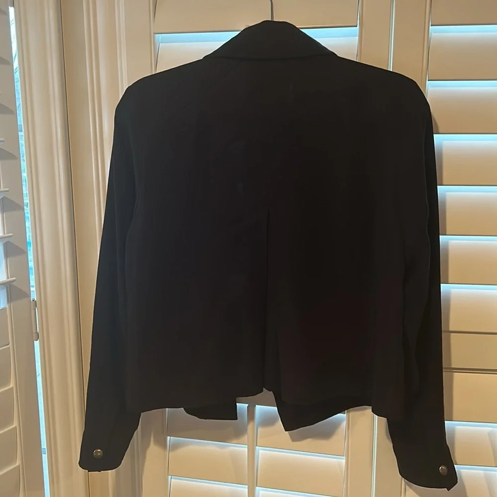 Draped Open Front Jacket - Picture 3 of 8